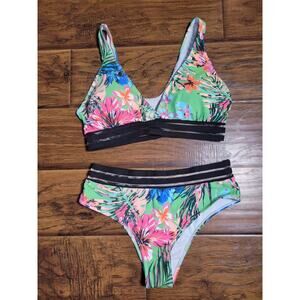 Sexy Tropical print women's swimsuit size XL